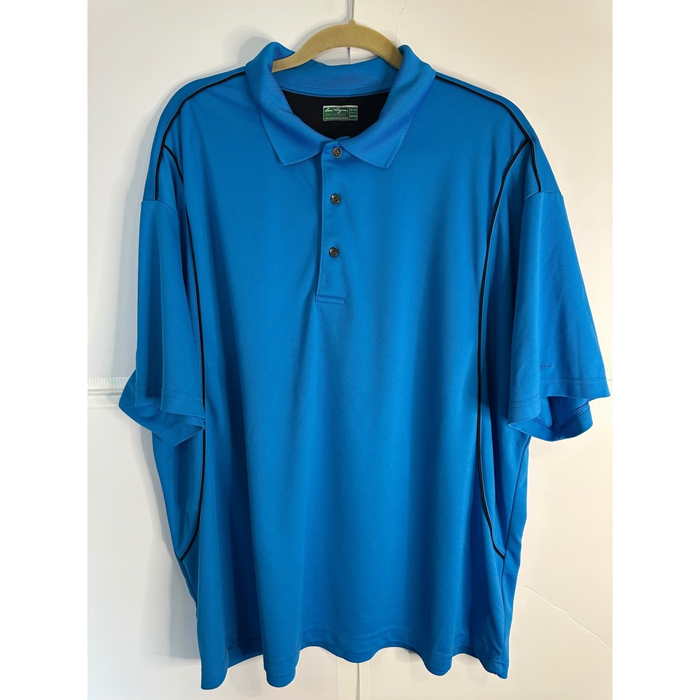 Ben Hogan Performance Golf Polo‎ Shirt Moisture Wicking Blue Black 3XL